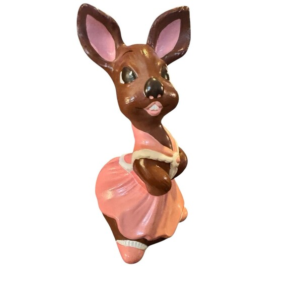 VTG Handmade Ceramic Bunny Rabbit Easter Decoration 80s Retro Cute Bunny 8.5” - Picture 8 of 10